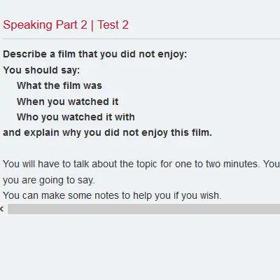 Speaking Part 2 | Test 2