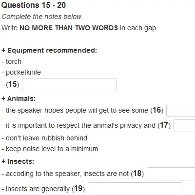 Listening Practice Test 5